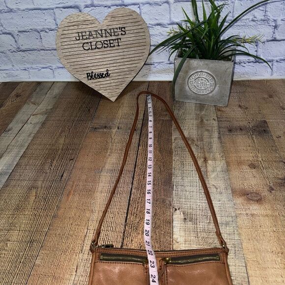 Fossil Erin Crossbody Handbag Tan Leather - Picture 8 of 11